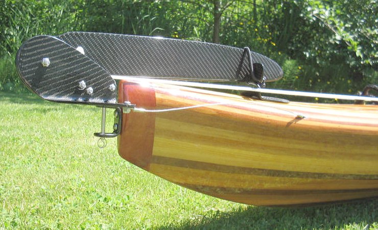 how to construct rudder for a canoe